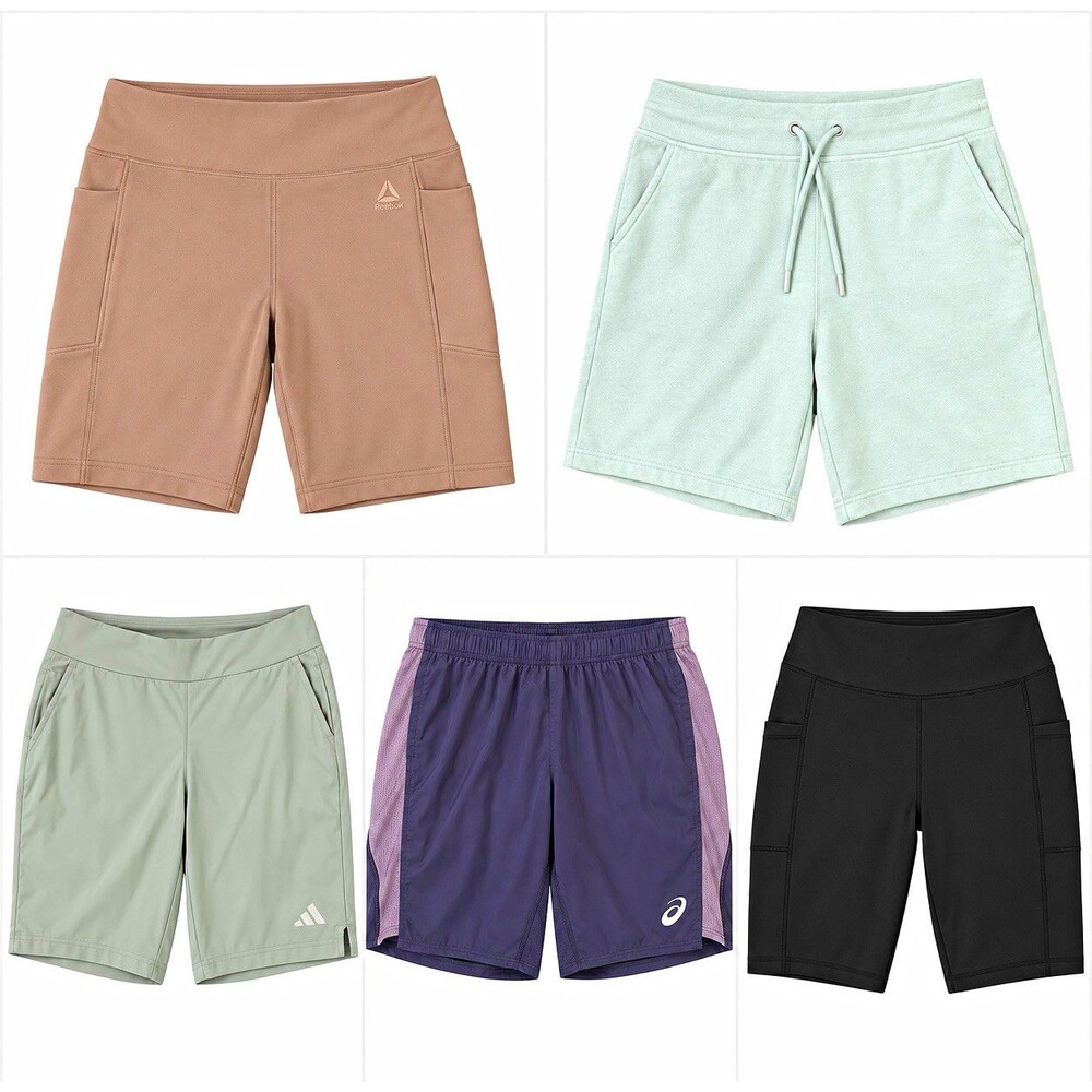 Adidas Asics Reebok DKNY Women’s Activewear Lot of 5 Shorts M L